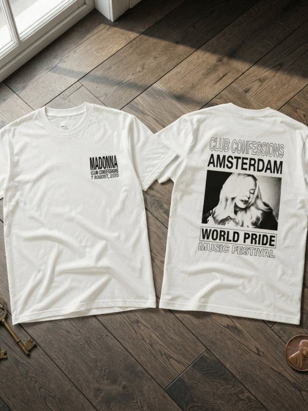 Madonna Club Confessions Amsterdam World Pride Music Festival White T-Shirt